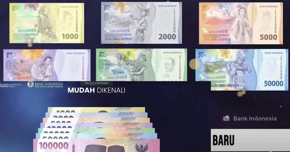Uang Rupiah Kertas Baru Tahun Emisi 2022