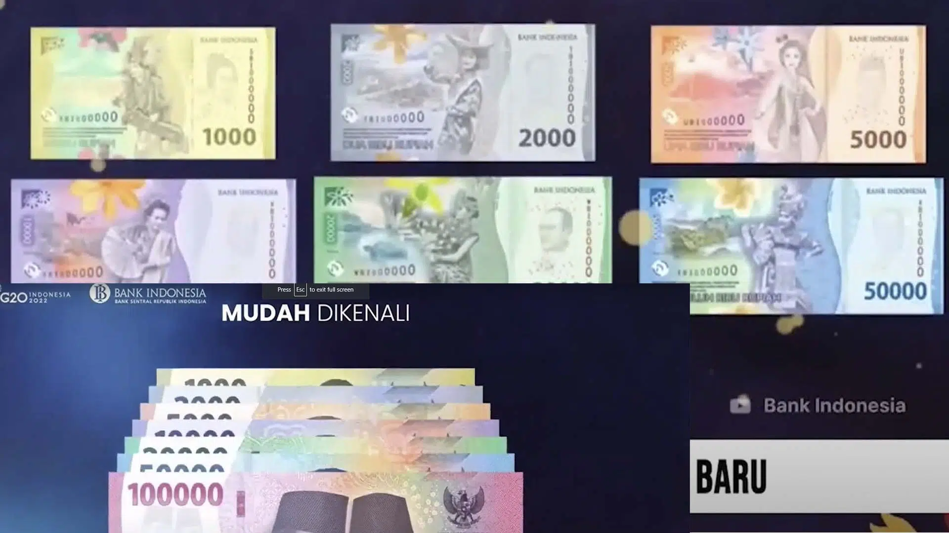 BI Luncurkan 7 Pecahan Uang Rupiah Kertas Baru Tahun Emisi 2022 ...