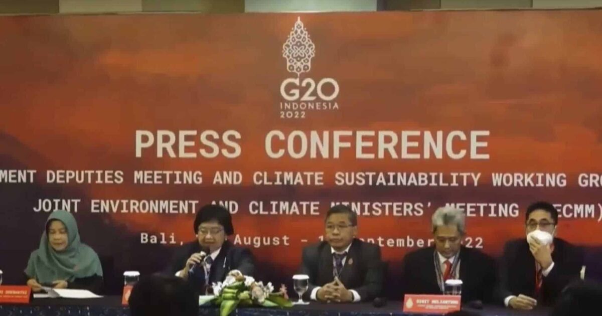 JECMM G20 Dorong Kesepakatan Penguatan Aksi Iklim