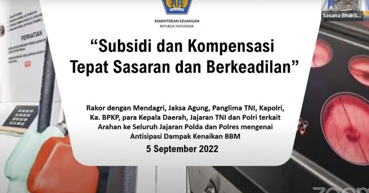 Bantalan Sosial Penanggulangan Dampak Kenaikan BBM
