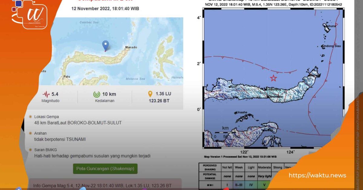 Bolmut Diguncang Gempa 5 Magnitudo