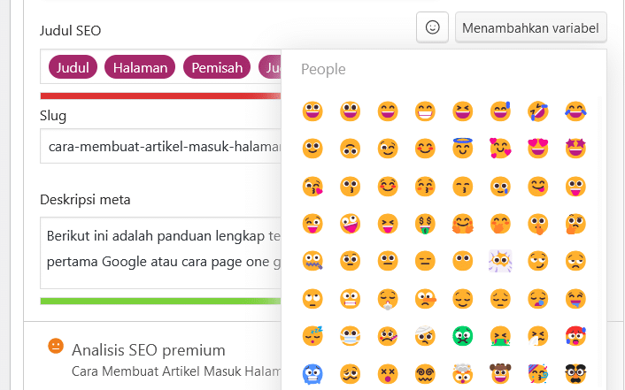 Penggunaan Meta Deskripsi