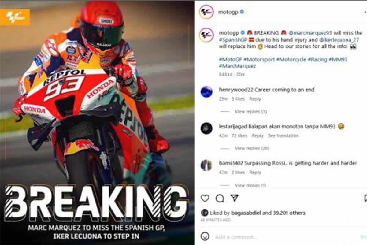 Marc Marquez Absen MotoGP Spanyol 2023