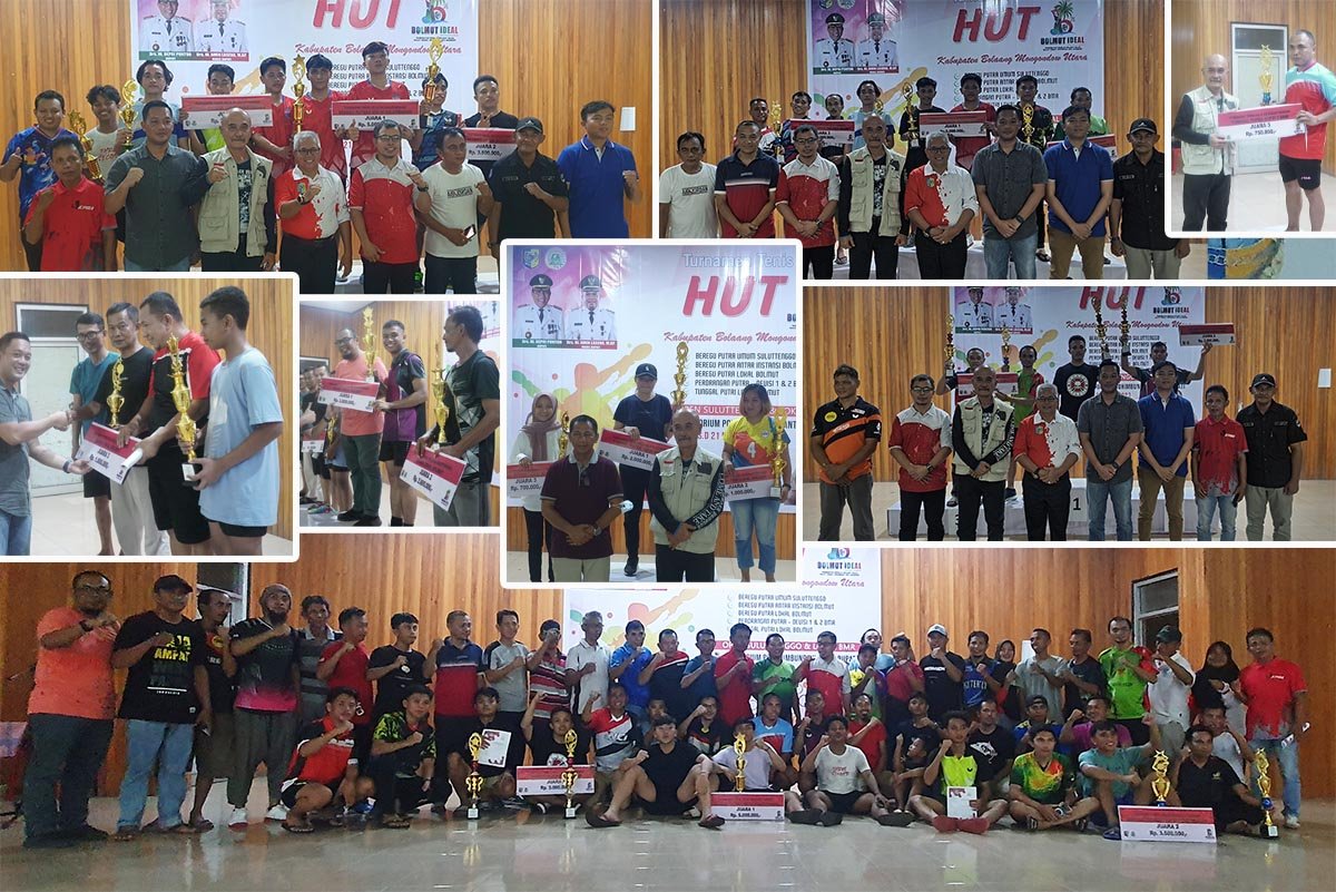 Hasil Turnamen Tenis Meja HUT Bolmut Ke-16