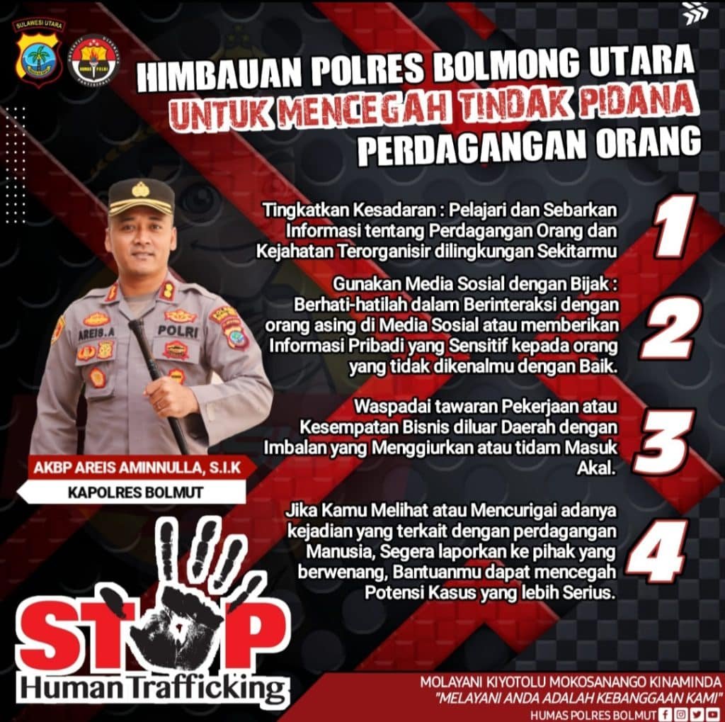 Masyarakat Bolmut Waspada Perdagangan Manusia