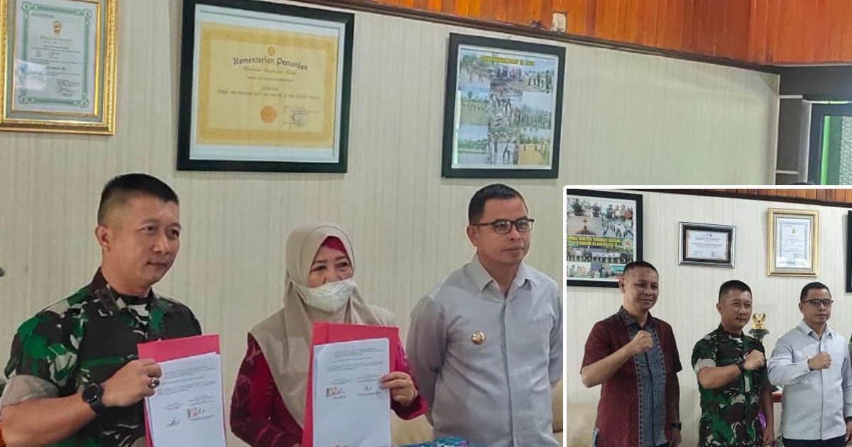 Penjabat Bupati Bolmut dan Kodim 1303/BM Teken MoU