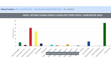 Hasil Pileg DPRD Bolmut 2024 Wilayah Sangkub