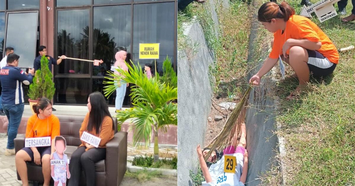 Rekonstruksi Pembunuhan Anak 9 Tahun di Boltim