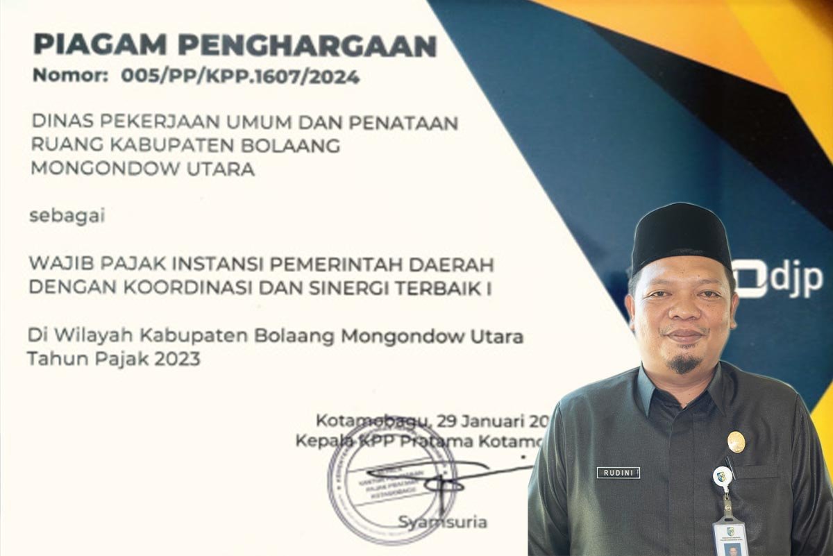 Dinas PUTR Bolmut Raih Penghargaan