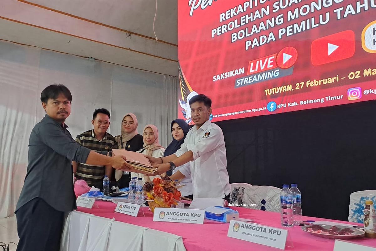 Rekapitulasi Suara Pemilu 2024 Kabupaten Boltim