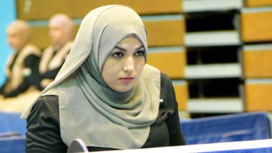 Fatima El-Elimat di Kejuaraan ITTF Al-Watani