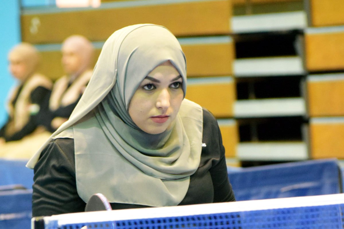 Fatima El-Elimat di Kejuaraan ITTF Al-Watani