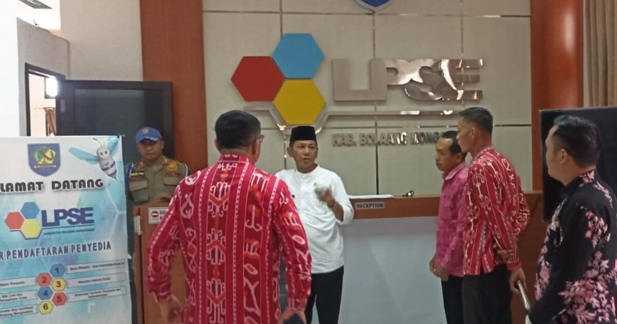Jusnan Mokoginta Lakukan Sidak di Kantor LPSE