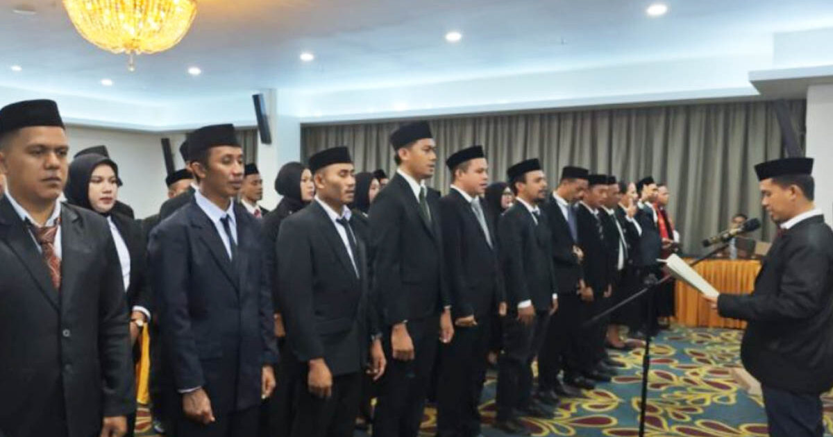 KPUD Bolmut Lantik Anggota PPK 2024