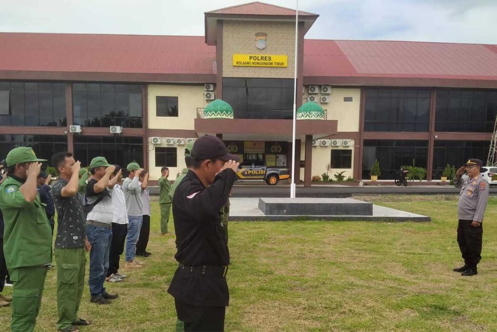 Polres Boltim Gandeng Hansip Jaga Keamanan