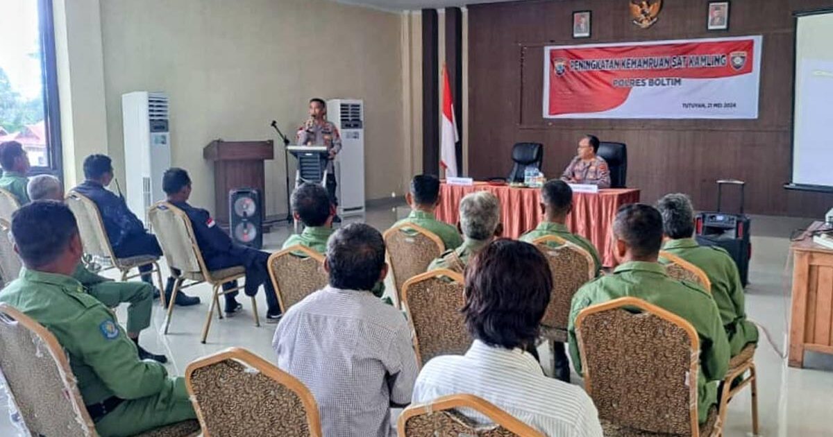 Polres Boltim Gandeng Hansip Jaga Keamanan