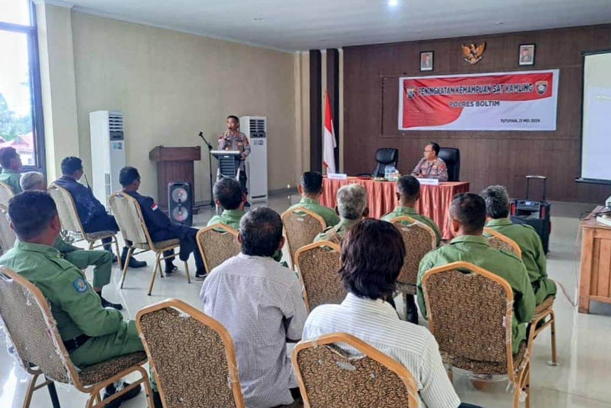 Polres Boltim Gandeng Hansip Jaga Keamanan