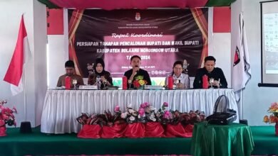 KPU Bolmut Adakan Rapat Koordinasi Pencalonan