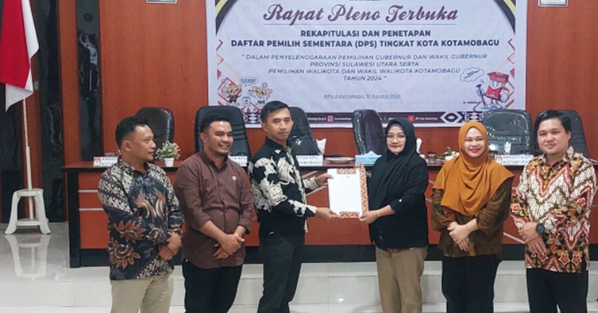 KPU Kotamobagu Tetapkan DPS Pilkada 2024