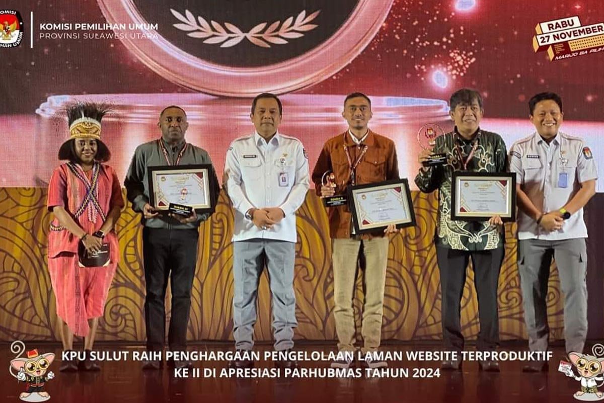 KPU Sulut Raih Penghargaan Laman Website Terproduktif 2024