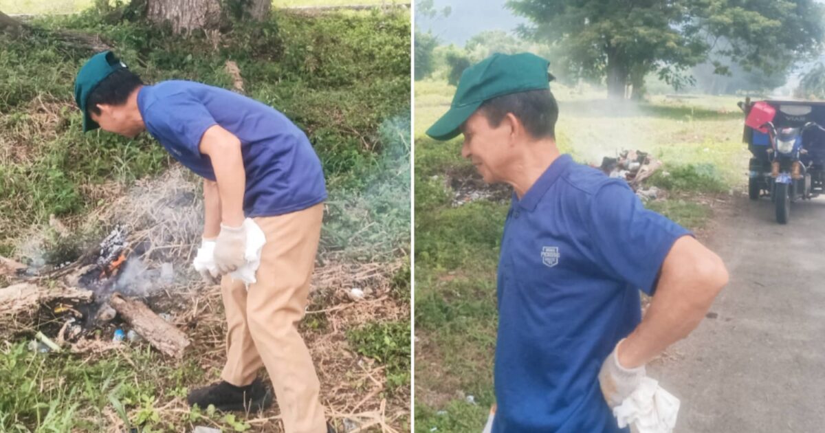 Kelapa Dinas di Boltim Rela Bakar Sampah