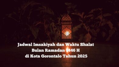 Jadwal Imsakiyah Gorontalo Tahun 2025