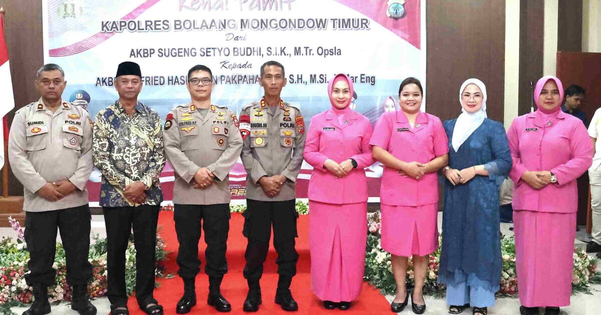 Oskar Manoppo Hadiri Kenal Pamit Kapolres Boltim