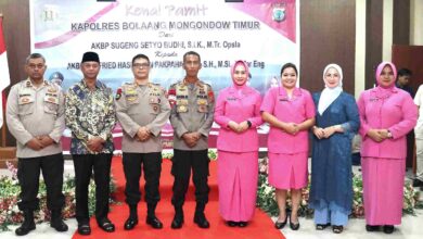 Oskar Manoppo Hadiri Kenal Pamit Kapolres Boltim