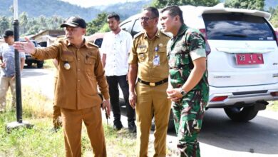 Oskar Manoppo Tinjau Pos Koramil di Nuangan