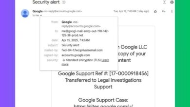 Phishing Email Google