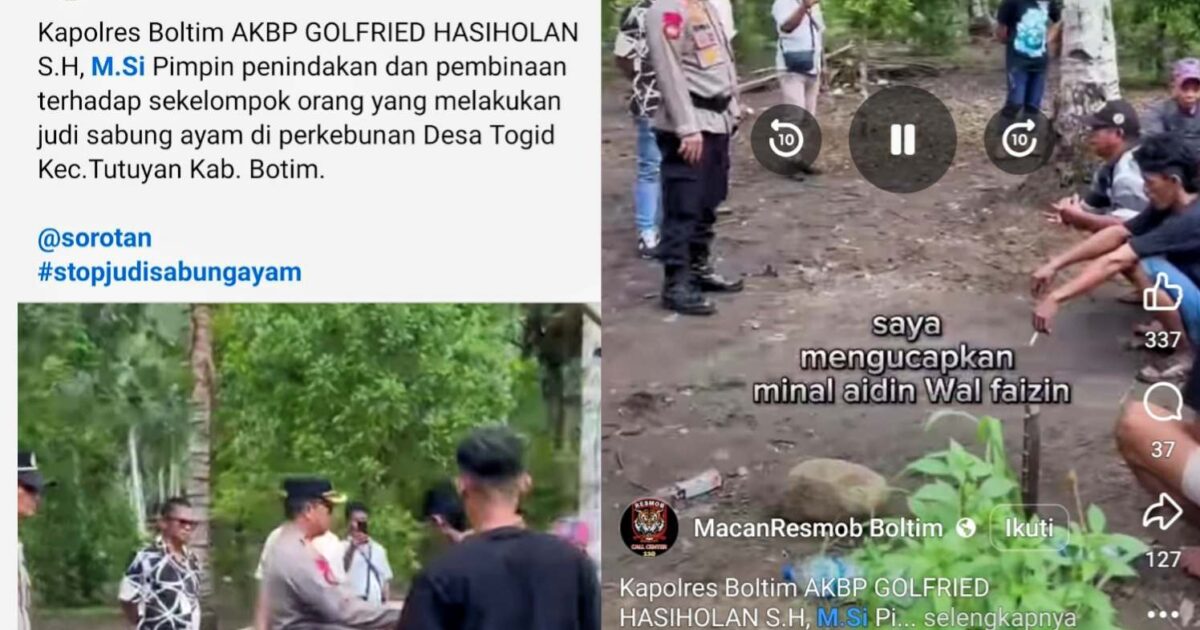 Polisi Gerebek Sabung Ayam saat Idul Fitri