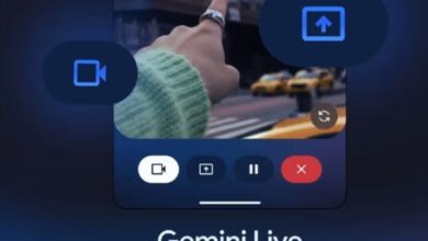 berbagi kamera Gemini Live