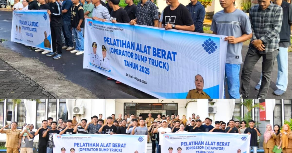 Oskar Manoppo Lepas Peserta Pelatihan Operator Excavator