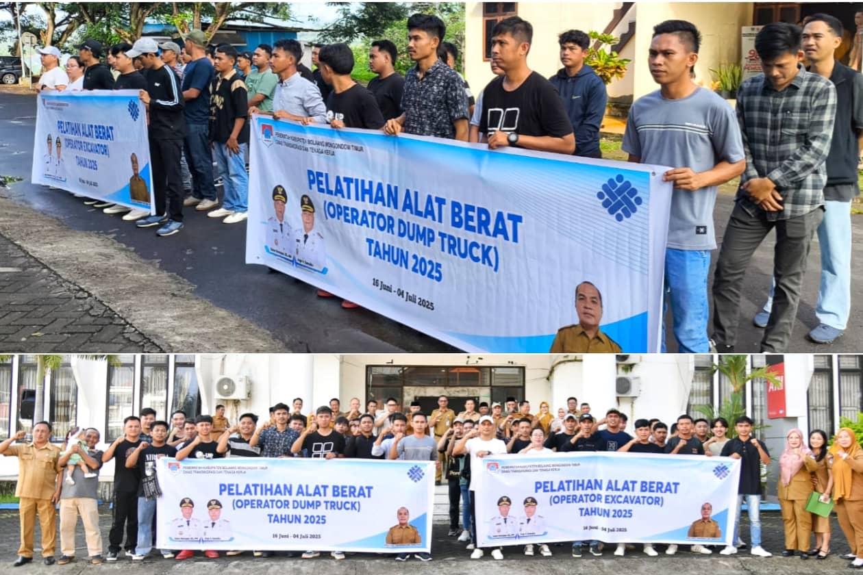 Oskar Manoppo Lepas Peserta Pelatihan Operator Excavator