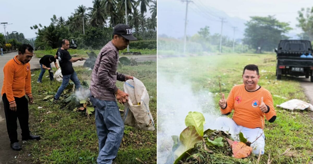 ASN BPBD Boltim melakukan kerja bakti