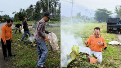 ASN BPBD Boltim melakukan kerja bakti