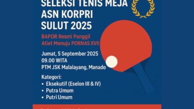 Seleksi Tenis Meja ASN KORPRI Sulut