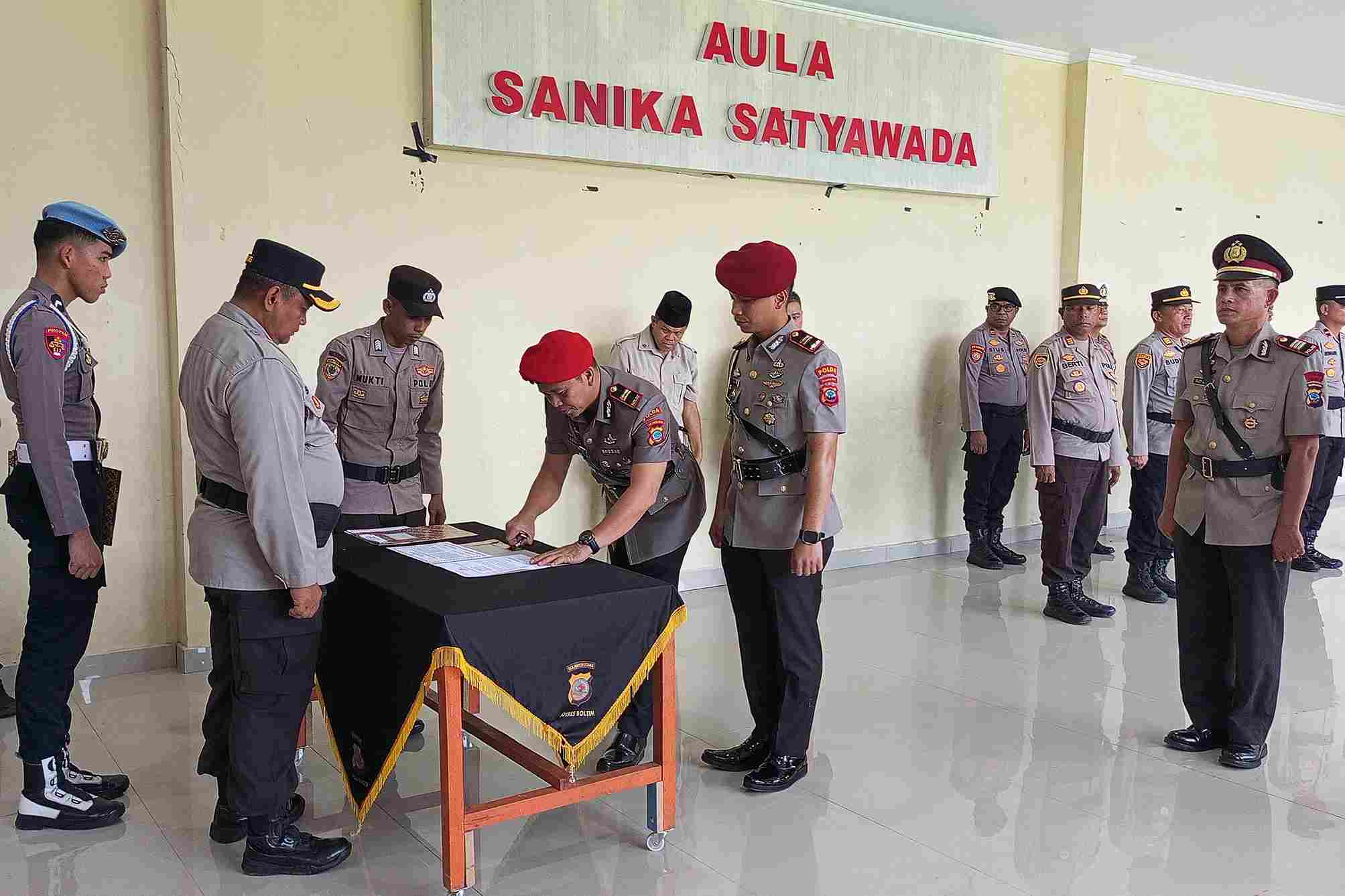 Tiga perwira Polres Boltim berganti jabatan