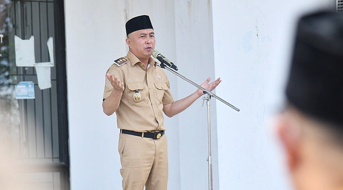 Wabup Boltim Ingatkan ASN Soal Renstra dan Larangan Pungli saat pimpin apel kerja Senin pagi