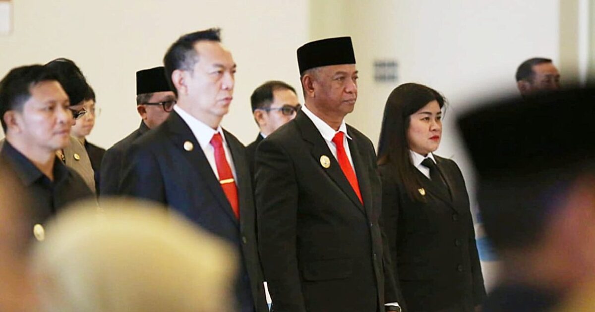 Bupati Boltim Oskar Manoppo menghadiri pengukuhan Kepala BPKP Sulut Heru Setiawan di Wisma Negara Manado