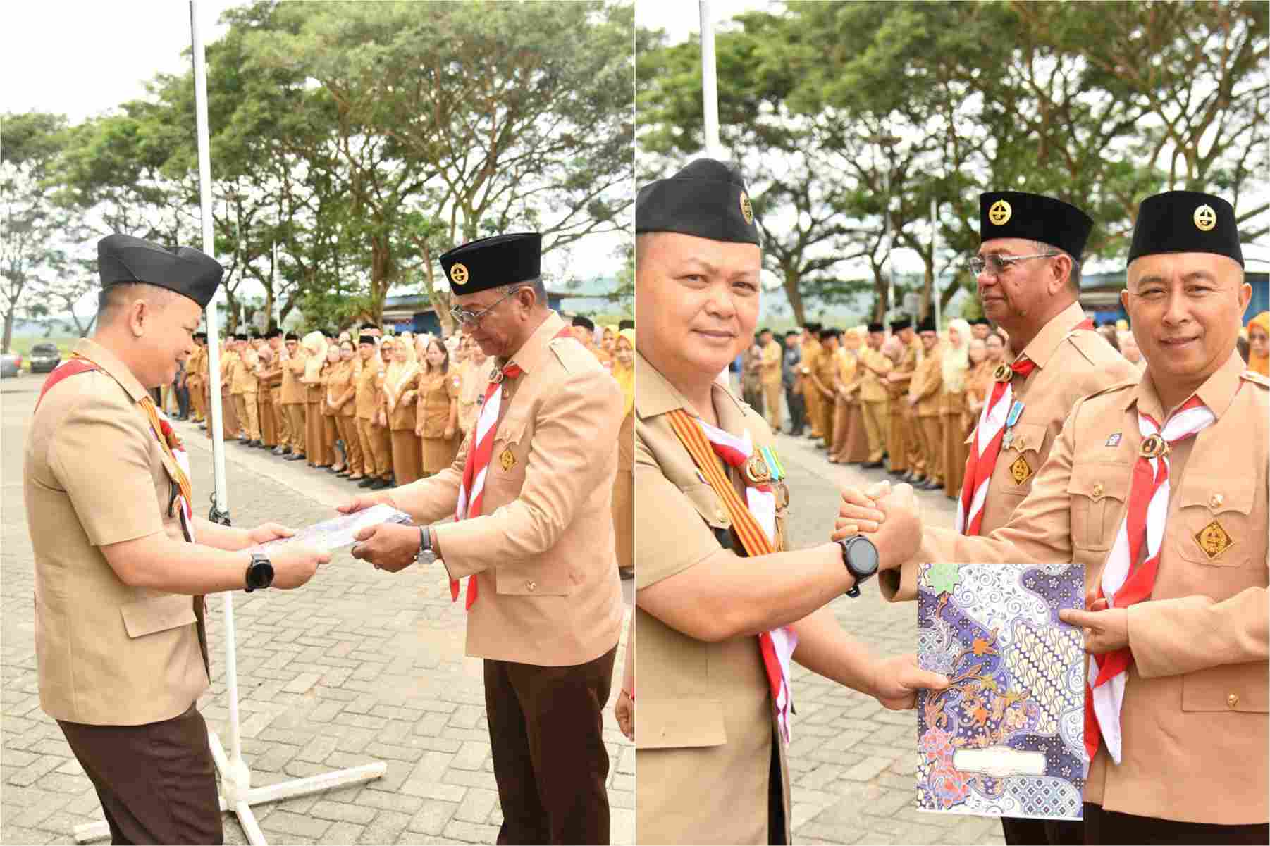 Bupati Oskar Manoppo dan Wabup Argo Sumaiku menerima SK Pancawarsa III