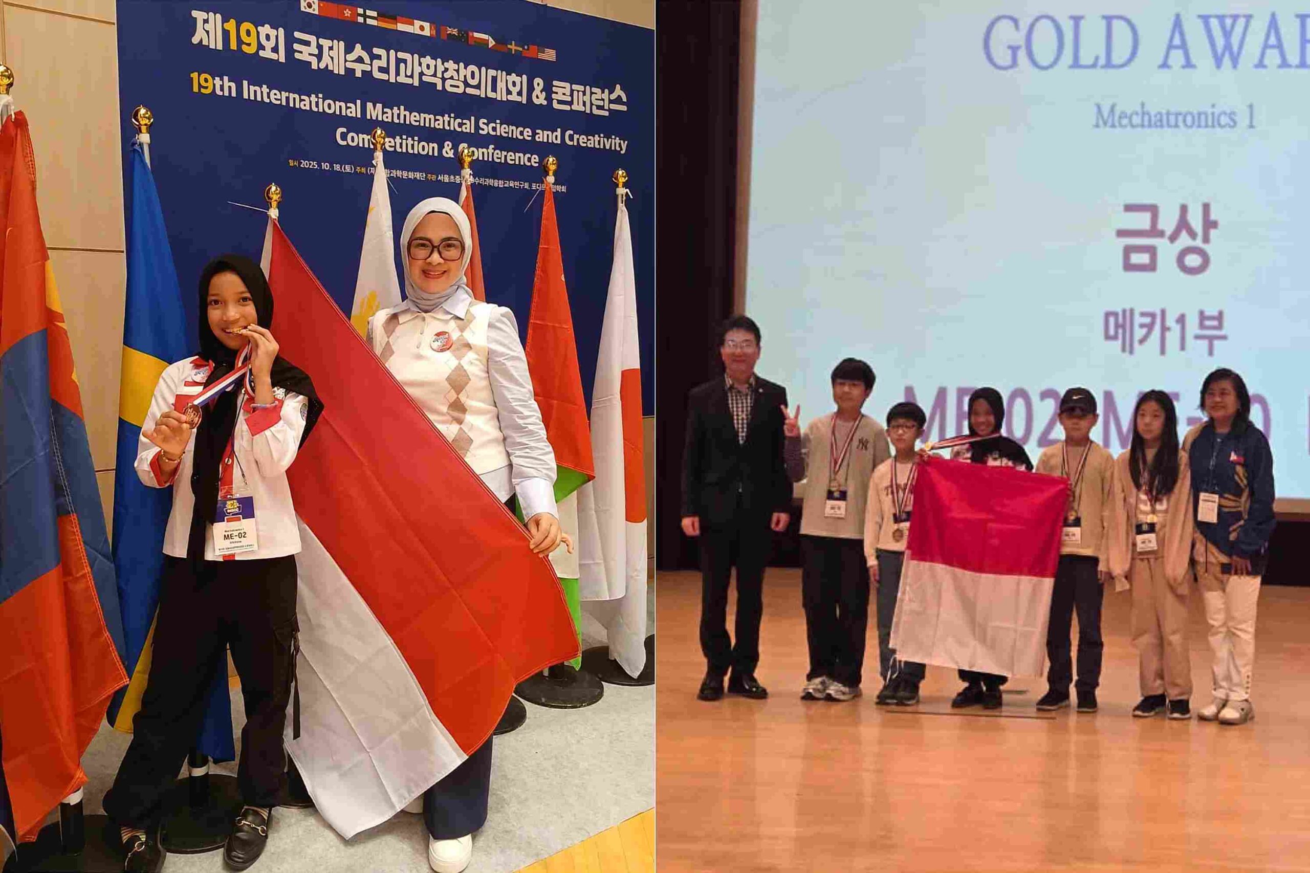 Siswi SDN 2 Buyat II Boltim Dewi Athena Tri Manjadda raih emas di ajang IMSCC 2025 Korea Selatan