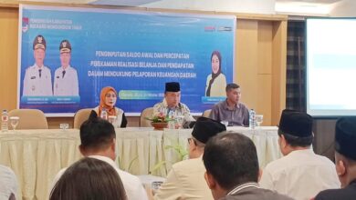 Wabup Boltim Argo Sumaiku saat menutup Bimtek Penginputan Saldo Awal dan Percepatan Realisasi Keuangan Daerah di Manado, Jumat 24 Oktober 2025.