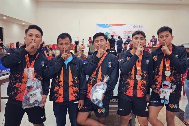 Boltara raih perak tenis meja Porprov 2025