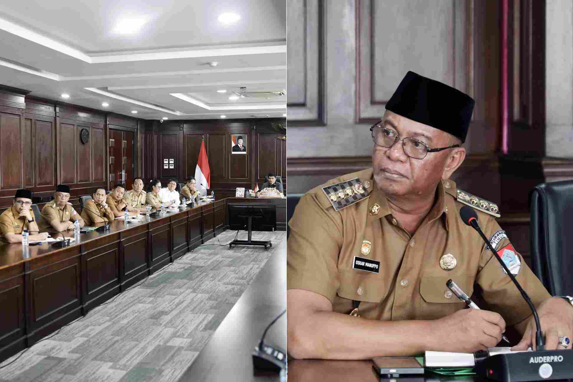 Bupati Boltim Oskar Manoppo menghadiri Rakorev RKPD Sulut 2025