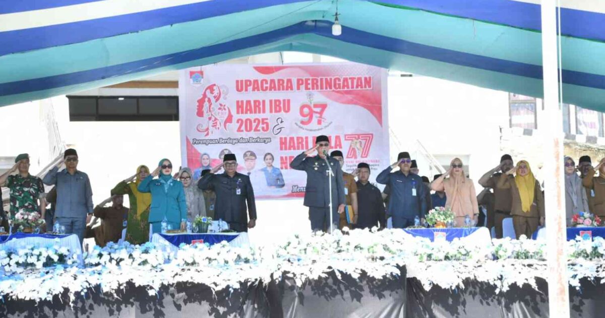Bupati Boltim Oskar Manoppo memimpin upacara Hari Ibu 2025