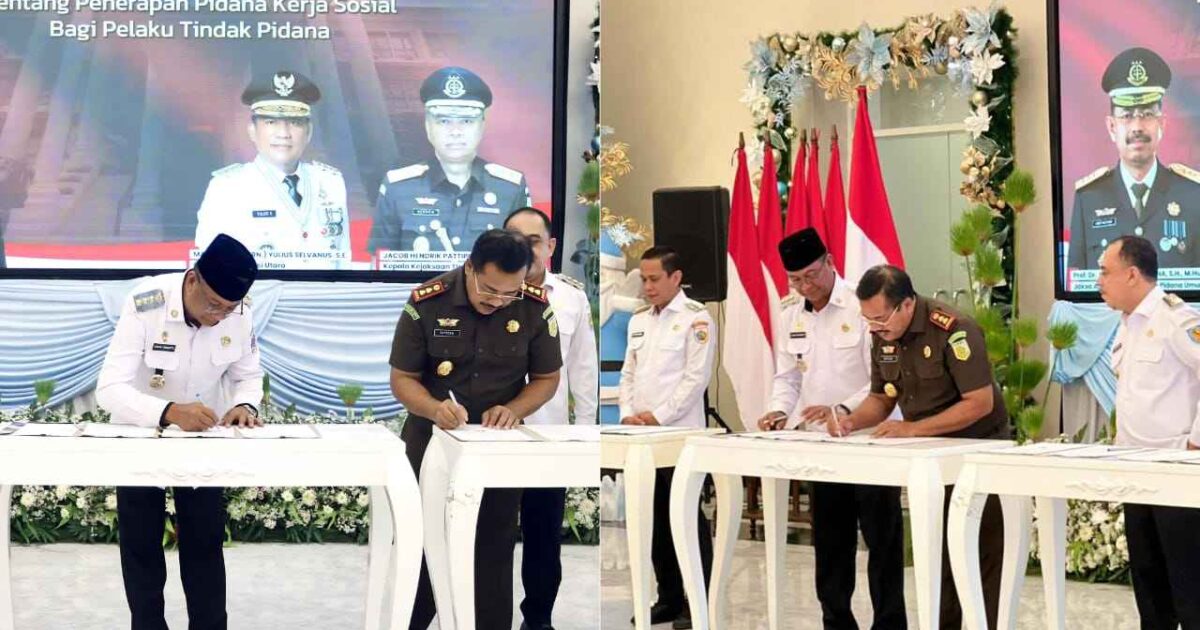Bupati Oskar Manoppo menandatangani kerja sama dengan Kejaksaan Negeri Kotamobagu