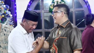 Bupati Boltim Oskar Manoppo menghadiri Open House Natal Kapolres Boltim