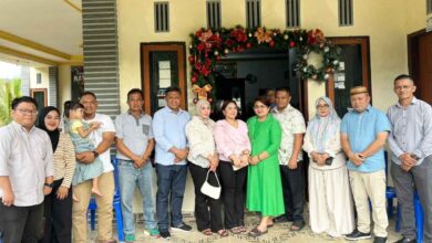 Ketua DPRD Boltim Samsudin Dama saat safari Natal DPRD Boltim