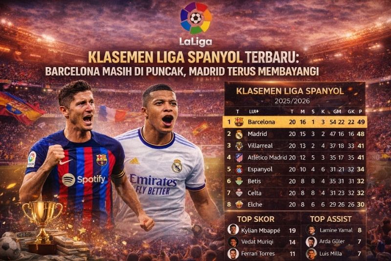 Klasemen Liga Spanyol terbaru
